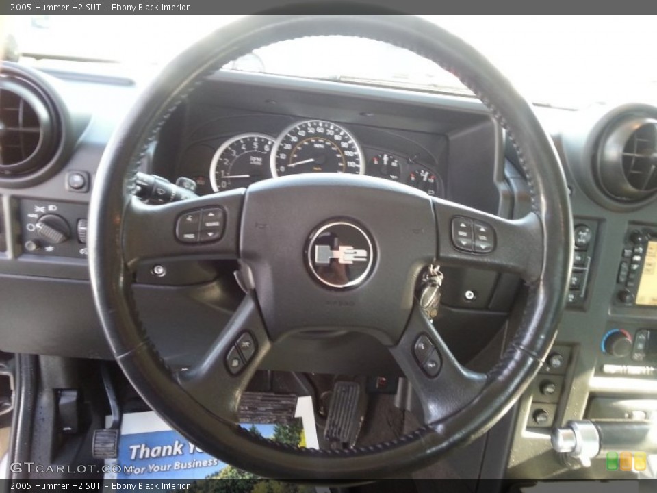 Ebony Black Interior Steering Wheel for the 2005 Hummer H2 SUT #101922988