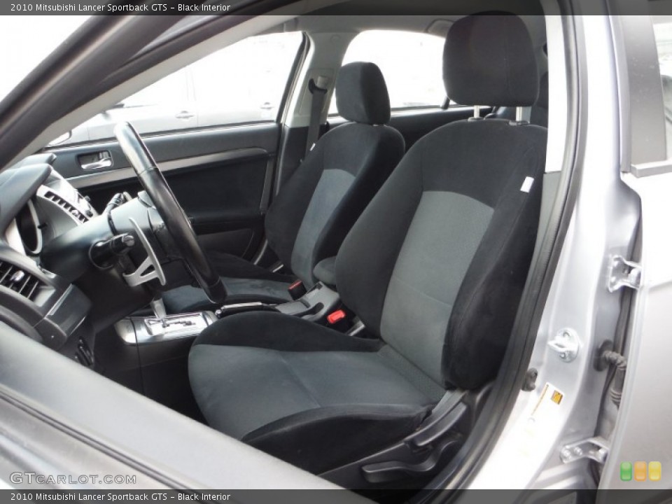 Black Interior Front Seat for the 2010 Mitsubishi Lancer Sportback GTS #101924099