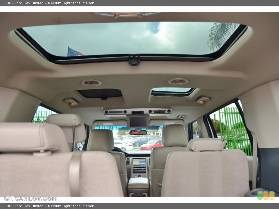 Medium Light Stone Interior Sunroof for the 2009 Ford Flex Limited #101926202
