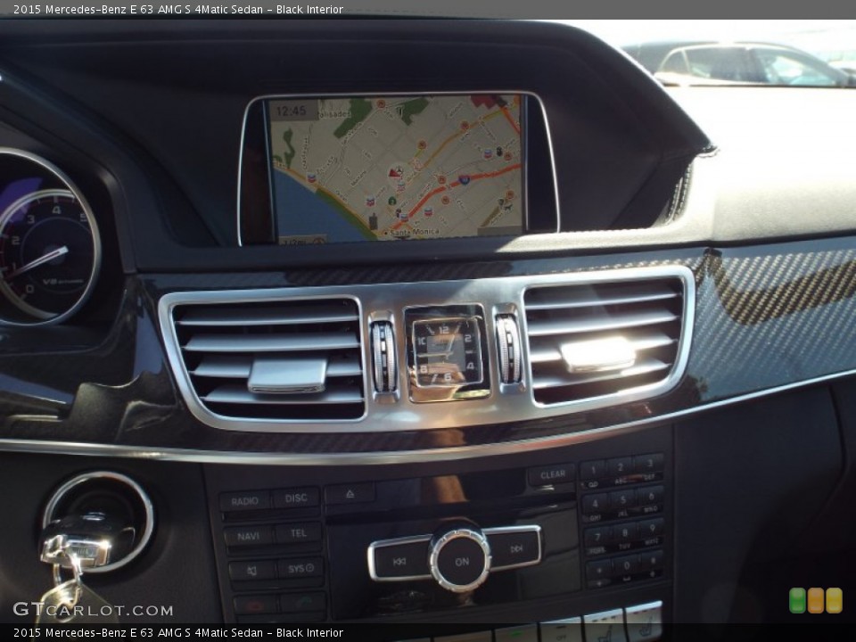 Black Interior Navigation for the 2015 Mercedes-Benz E 63 AMG S 4Matic Sedan #101928056