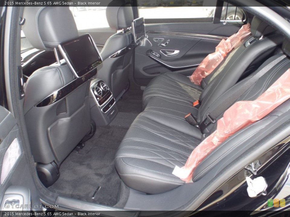 Black Interior Rear Seat for the 2015 Mercedes-Benz S 65 AMG Sedan #101931895
