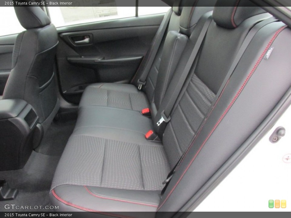 Black Interior Rear Seat for the 2015 Toyota Camry SE #101934848