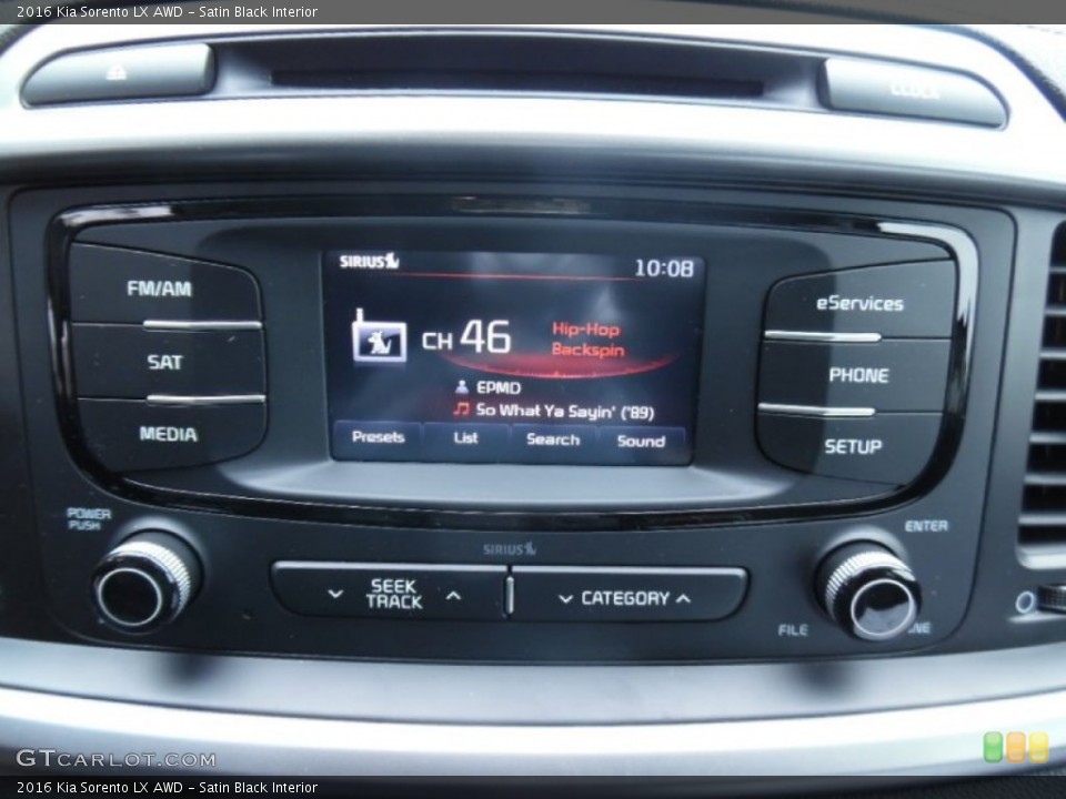 Satin Black Interior Controls for the 2016 Kia Sorento LX AWD #101936808