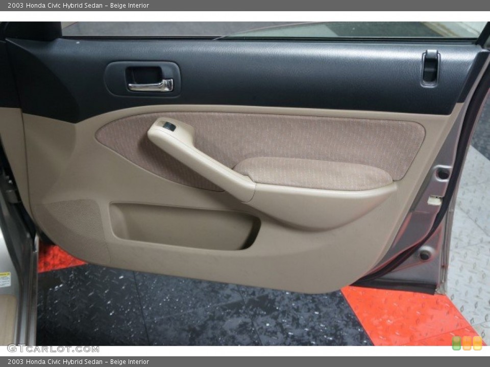 Beige Interior Door Panel for the 2003 Honda Civic Hybrid Sedan #101938016