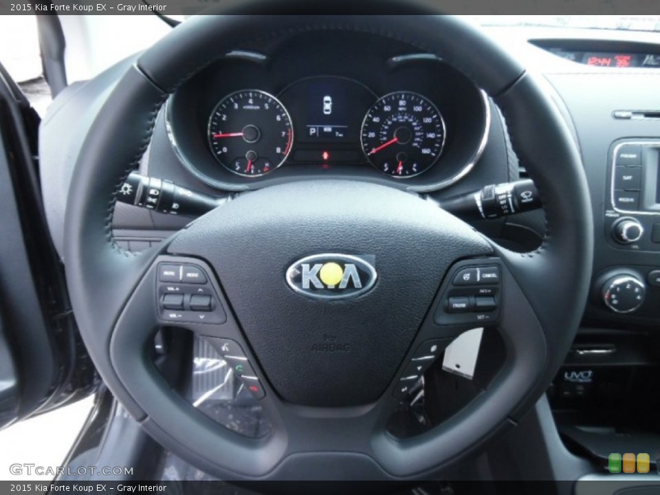 Gray Interior Steering Wheel for the 2015 Kia Forte Koup EX #101938202