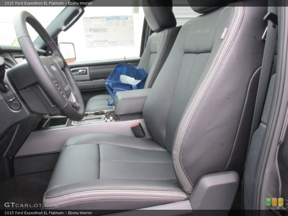 Ebony Interior Front Seat for the 2015 Ford Expedition EL Platinum #101938889