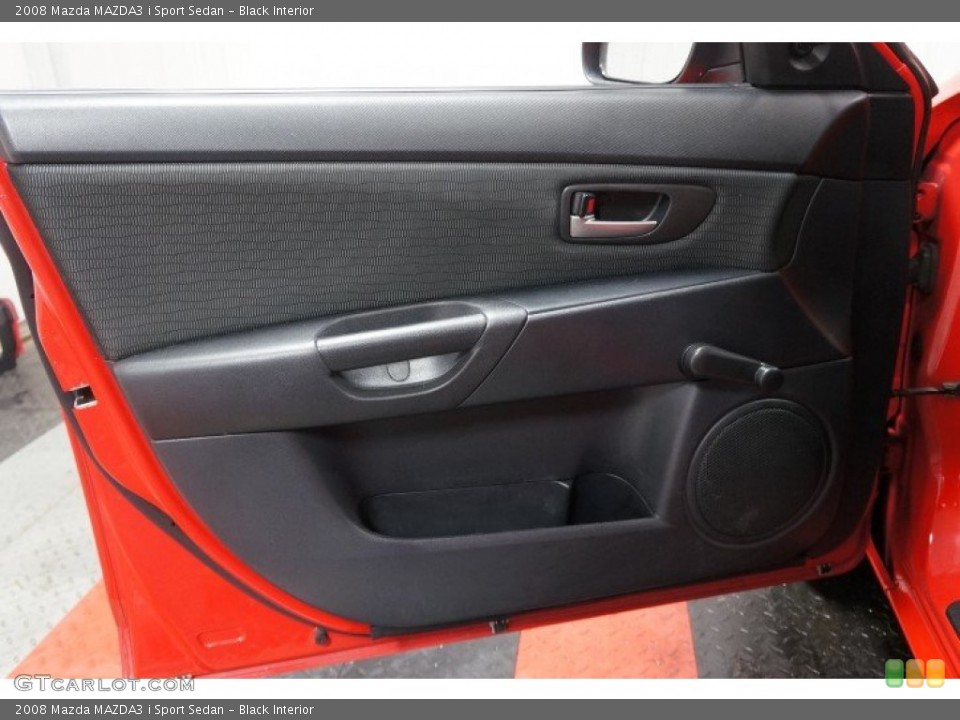 Black Interior Door Panel for the 2008 Mazda MAZDA3 i Sport Sedan #101940305