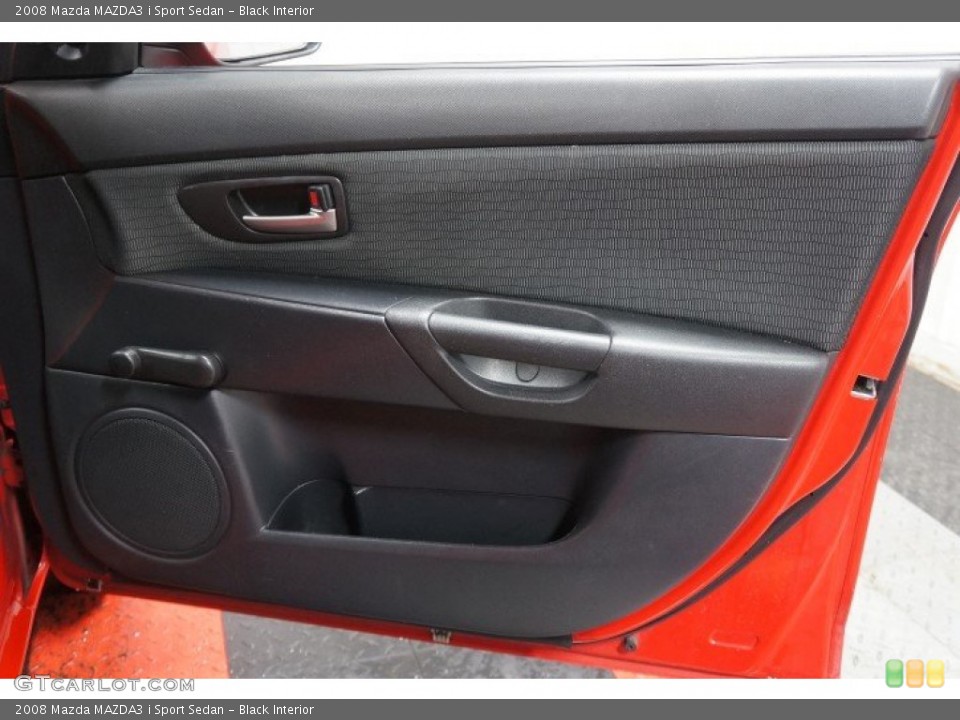 Black Interior Door Panel for the 2008 Mazda MAZDA3 i Sport Sedan #101940356