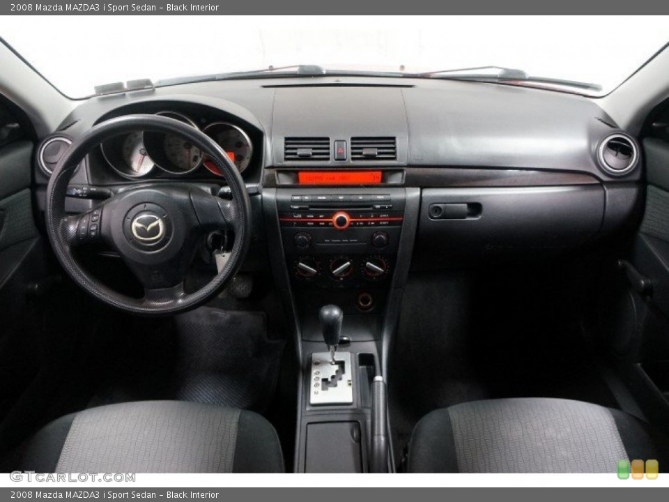 Black Interior Dashboard for the 2008 Mazda MAZDA3 i Sport Sedan #101940428