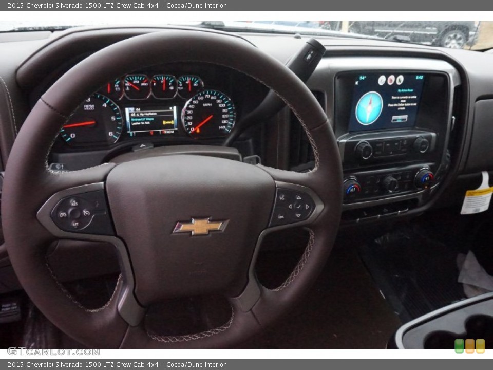 Cocoa/Dune Interior Steering Wheel for the 2015 Chevrolet Silverado 1500 LTZ Crew Cab 4x4 #101940926