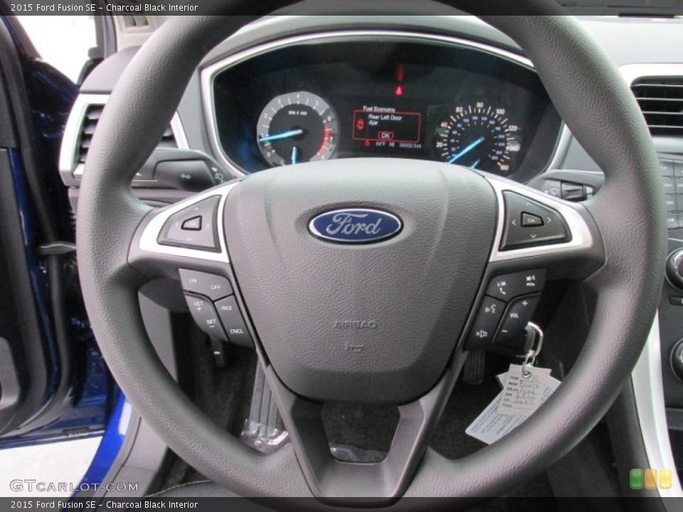 Charcoal Black Interior Steering Wheel for the 2015 Ford Fusion SE #101941679