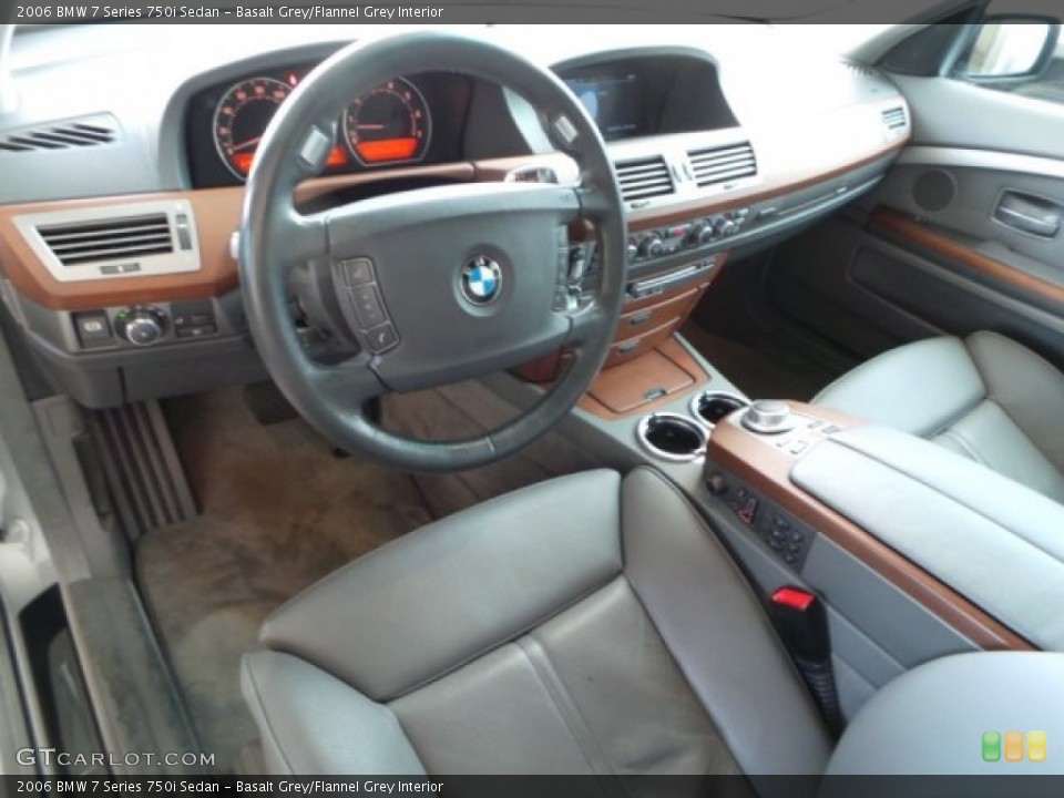 Basalt Grey/Flannel Grey Interior Photo for the 2006 BMW 7 Series 750i Sedan #101949983