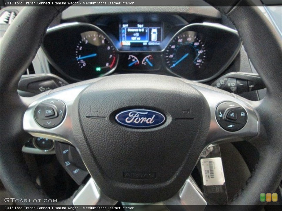 Medium Stone Leather Interior Controls for the 2015 Ford Transit Connect Titanium Wagon #101950013