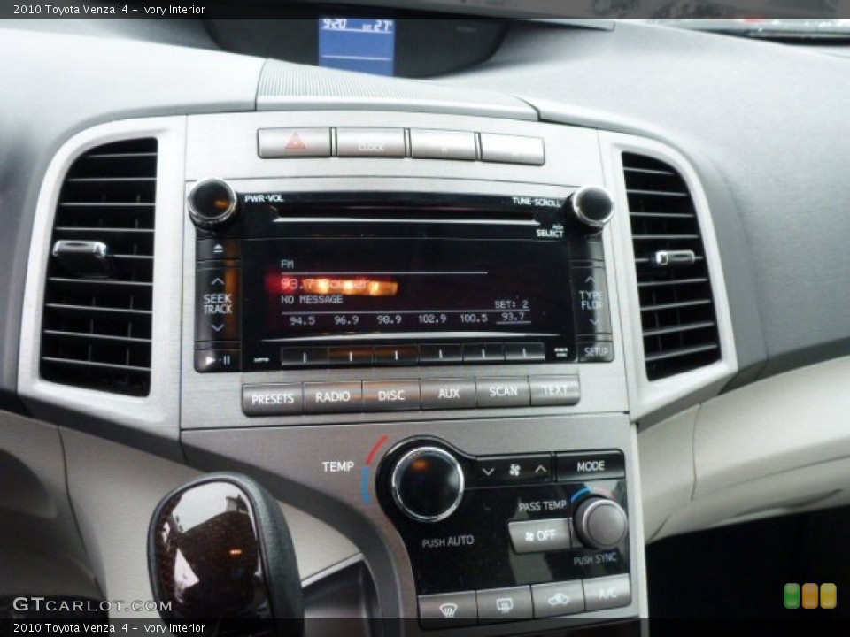 Ivory Interior Controls for the 2010 Toyota Venza I4 #101950652