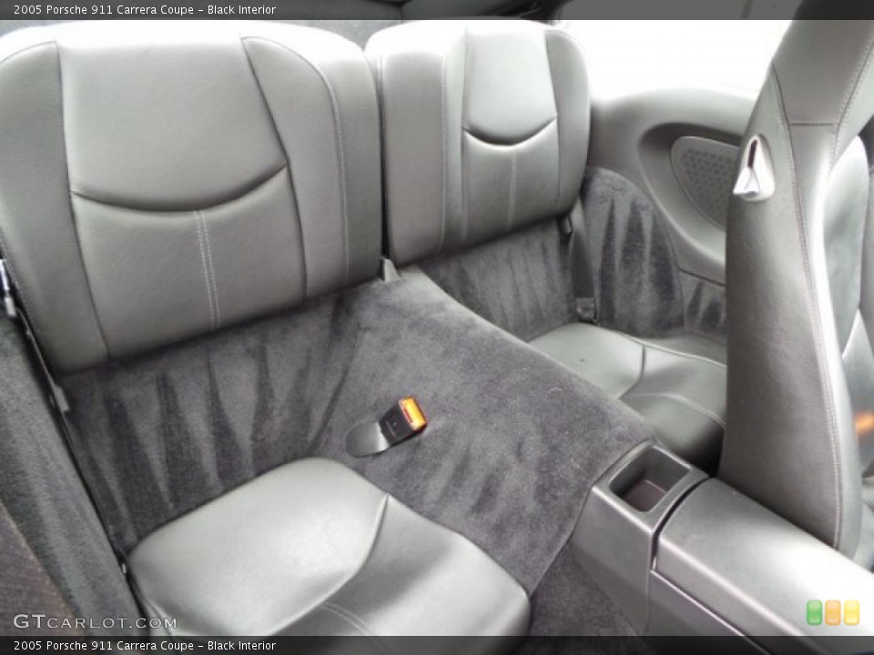 Black Interior Rear Seat for the 2005 Porsche 911 Carrera Coupe #101952950