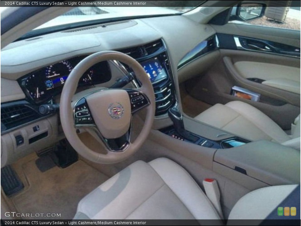 Light Cashmere/Medium Cashmere Interior Prime Interior for the 2014 Cadillac CTS Luxury Sedan #101958561