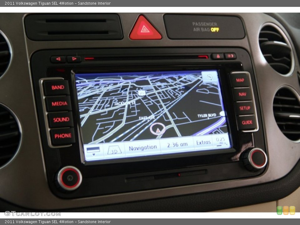 Sandstone Interior Navigation for the 2011 Volkswagen Tiguan SEL 4Motion #101959729