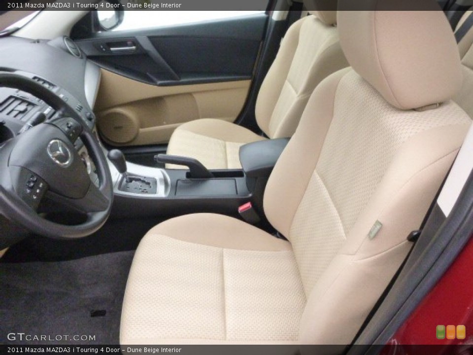 Dune Beige Interior Front Seat for the 2011 Mazda MAZDA3 i Touring 4 Door #101973791