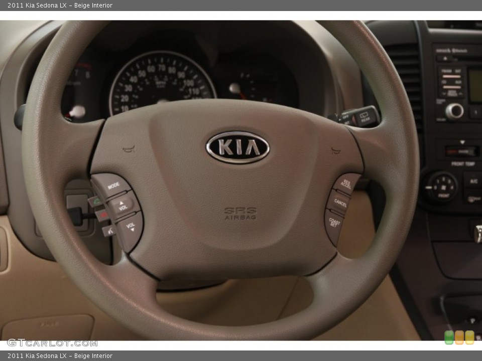 Beige Interior Steering Wheel for the 2011 Kia Sedona LX #101974457