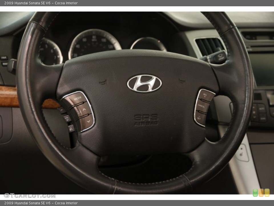 Cocoa Interior Steering Wheel for the 2009 Hyundai Sonata SE V6 #101975411