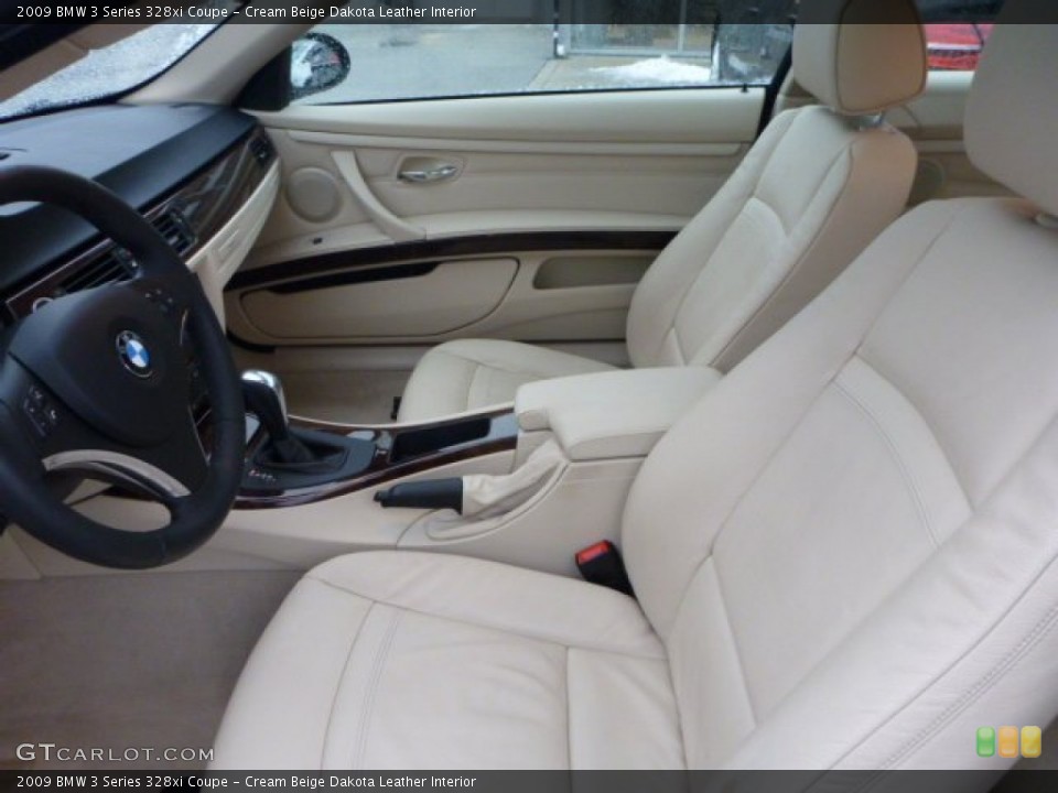 Cream Beige Dakota Leather Interior Photo for the 2009 BMW 3 Series 328xi Coupe #101976185
