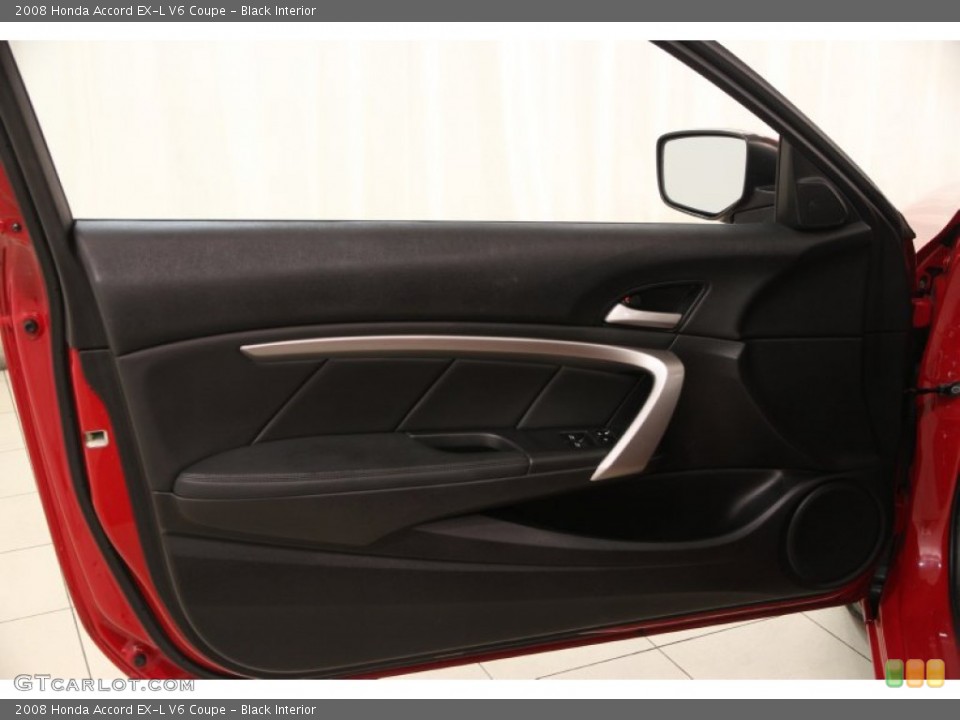 Black Interior Door Panel for the 2008 Honda Accord EX-L V6 Coupe #101978789