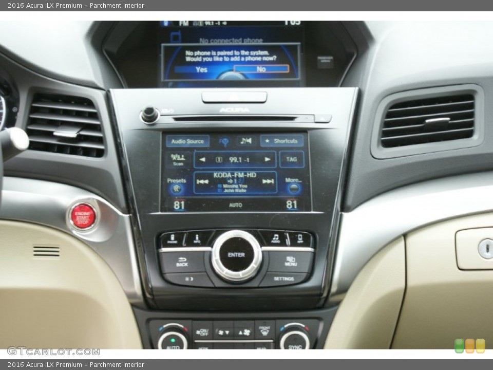 Parchment Interior Controls for the 2016 Acura ILX Premium #101984955