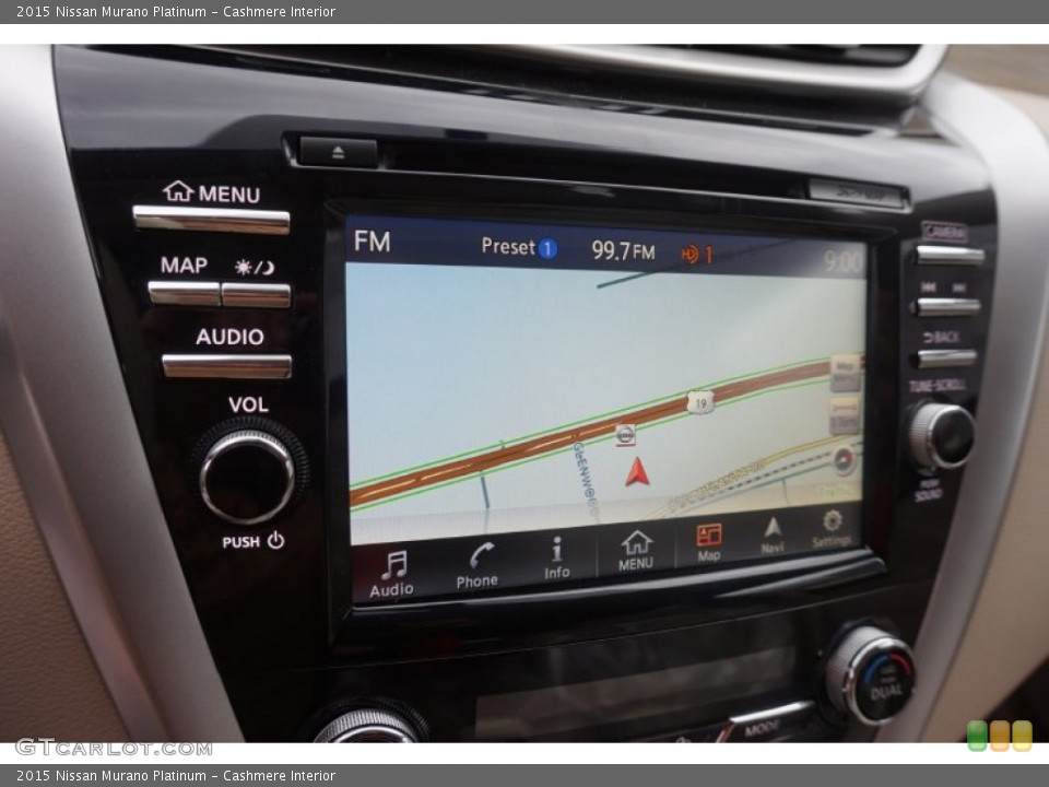 Cashmere Interior Navigation for the 2015 Nissan Murano Platinum #101986787