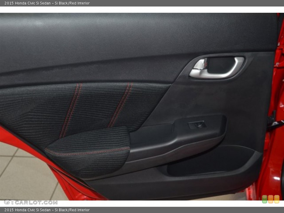 Si Black/Red Interior Door Panel for the 2015 Honda Civic Si Sedan #101990411
