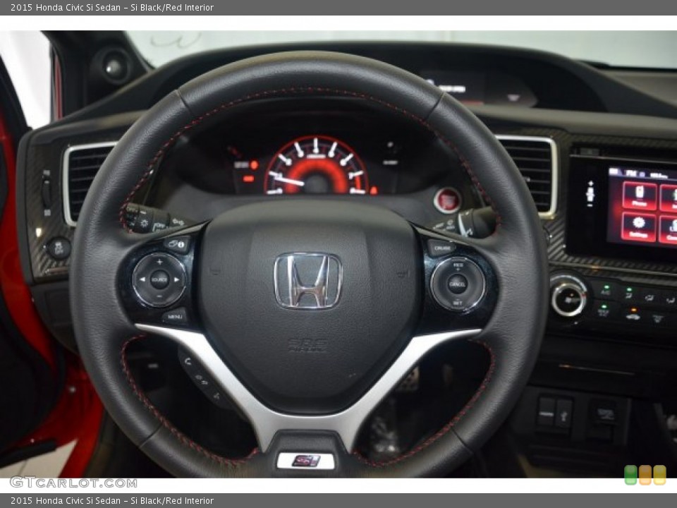Si Black/Red Interior Steering Wheel for the 2015 Honda Civic Si Sedan #101990474