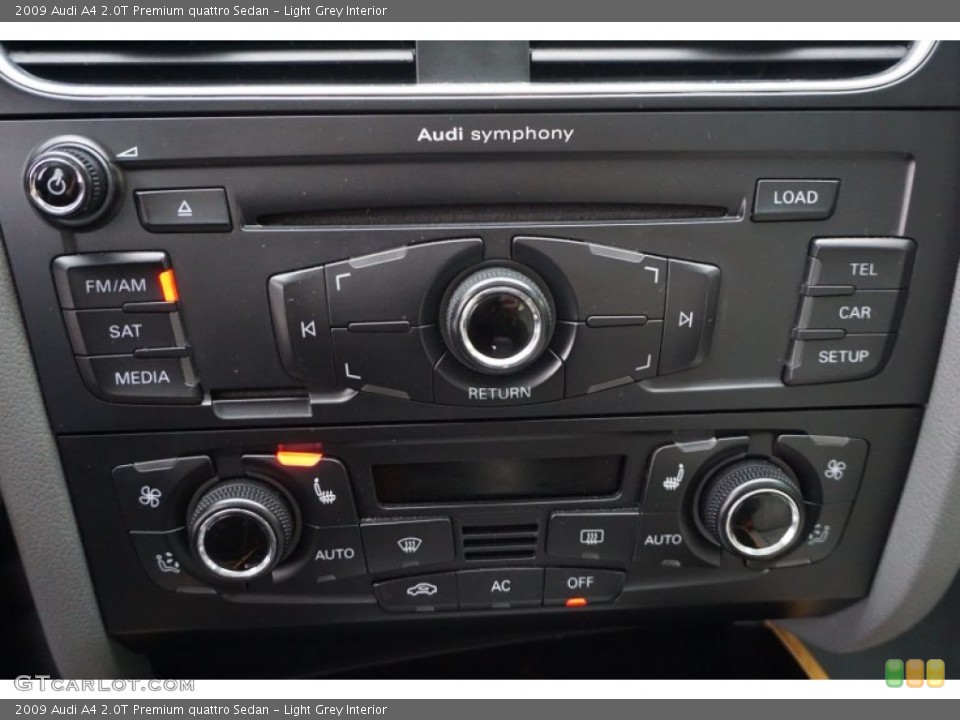 Light Grey Interior Controls for the 2009 Audi A4 2.0T Premium quattro Sedan #101991356