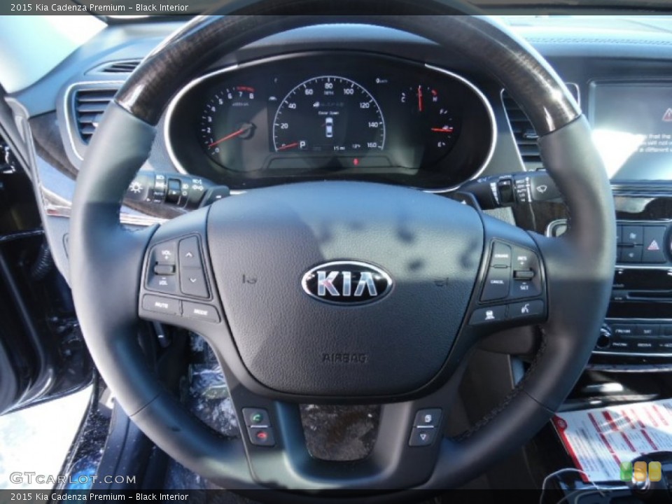 Black Interior Steering Wheel for the 2015 Kia Cadenza Premium #102001544