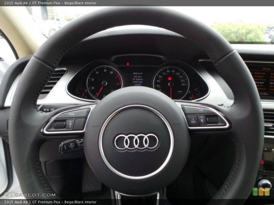 Beige/Black Interior Steering Wheel for the 2015 Audi A4 2.0T Premium Plus #102001856