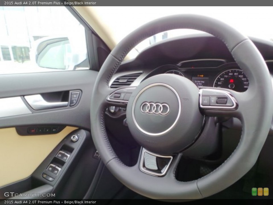 Beige/Black Interior Steering Wheel for the 2015 Audi A4 2.0T Premium Plus #102001946