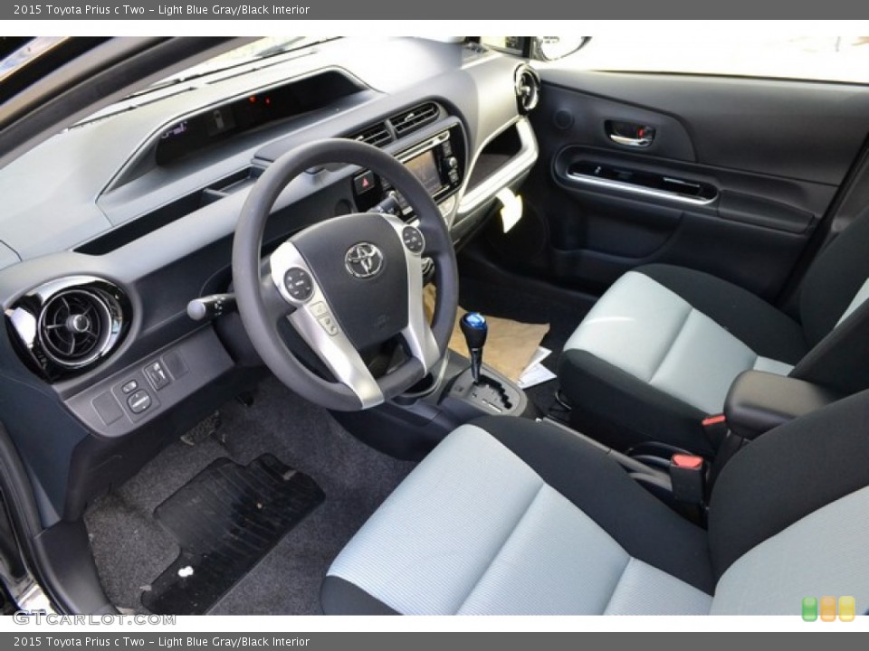 Light Blue Gray/Black 2015 Toyota Prius c Interiors