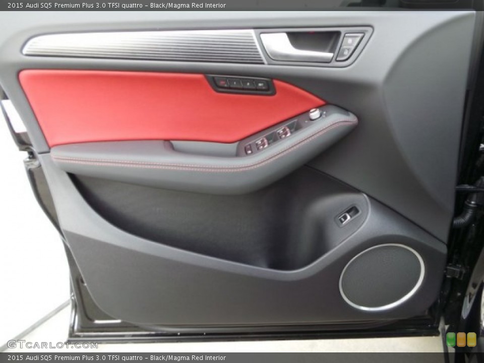 Black/Magma Red Interior Door Panel for the 2015 Audi SQ5 Premium Plus 3.0 TFSI quattro #102004676