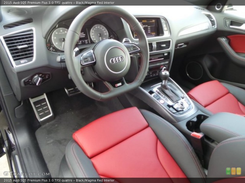 Black/Magma Red Interior Photo for the 2015 Audi SQ5 Premium Plus 3.0 TFSI quattro #102004700