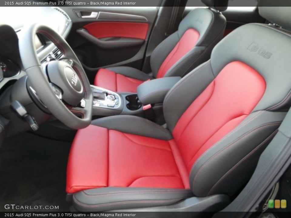 Black/Magma Red Interior Front Seat for the 2015 Audi SQ5 Premium Plus 3.0 TFSI quattro #102004718