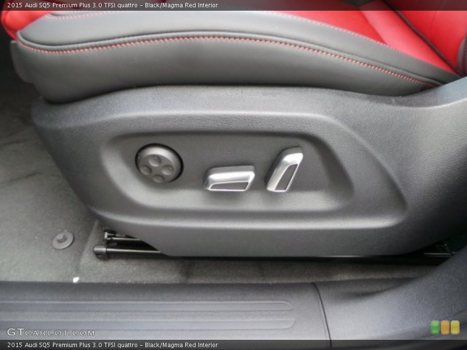 Black/Magma Red Interior Front Seat for the 2015 Audi SQ5 Premium Plus 3.0 TFSI quattro #102004739