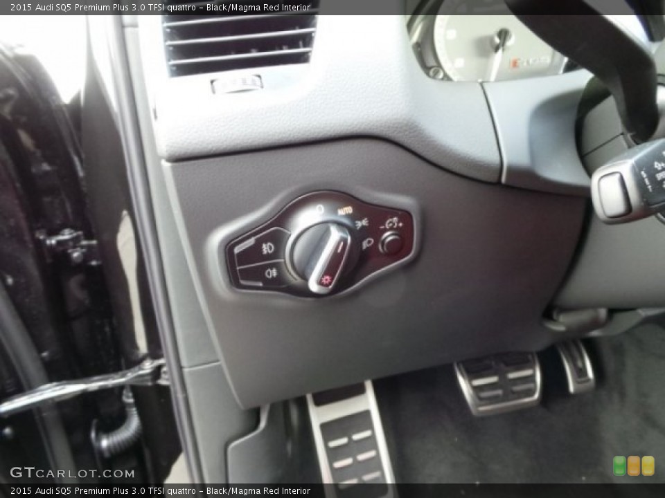 Black/Magma Red Interior Controls for the 2015 Audi SQ5 Premium Plus 3.0 TFSI quattro #102004766