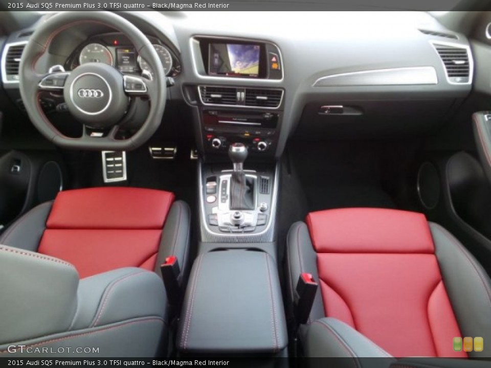 Black/Magma Red Interior Front Seat for the 2015 Audi SQ5 Premium Plus 3.0 TFSI quattro #102005033