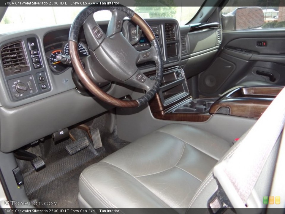 Tan Interior Photo for the 2004 Chevrolet Silverado 2500HD LT Crew Cab 4x4 #102017177