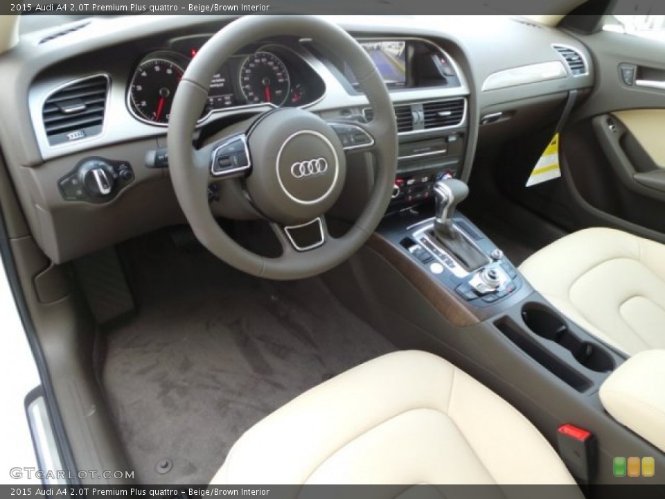 Beige/Brown Interior Photo for the 2015 Audi A4 2.0T Premium Plus quattro #102030288