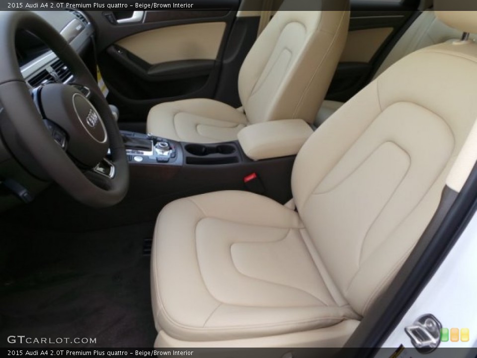 Beige/Brown 2015 Audi A4 Interiors