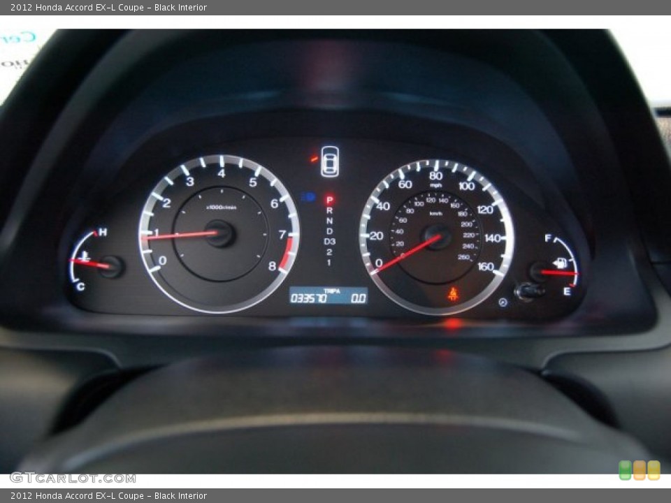 Black Interior Gauges for the 2012 Honda Accord EX-L Coupe #102030777