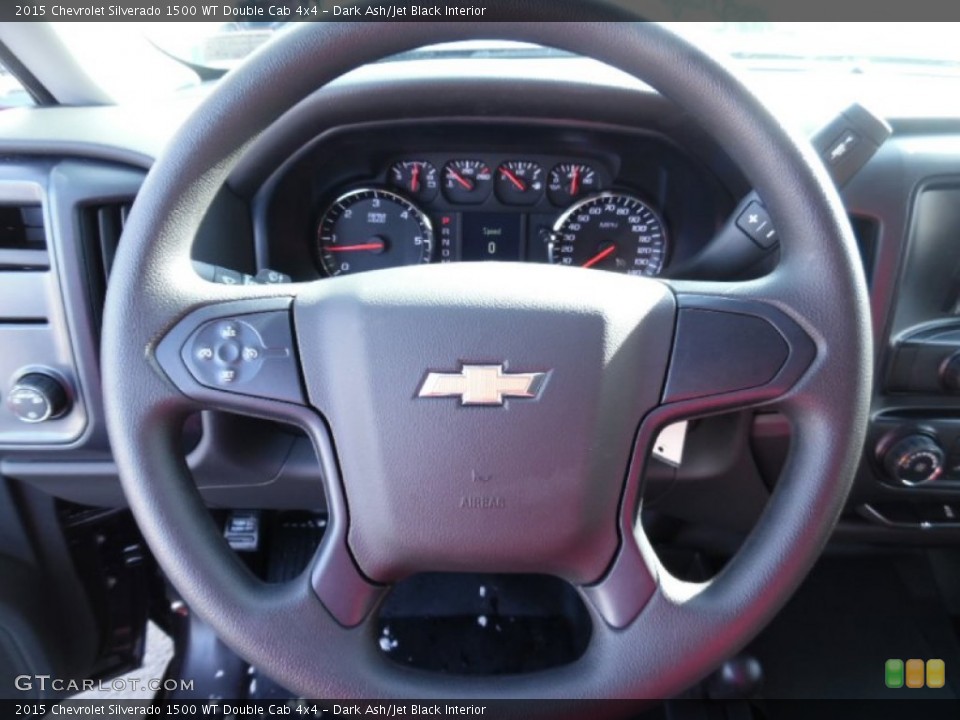 Dark Ash/Jet Black Interior Steering Wheel for the 2015 Chevrolet Silverado 1500 WT Double Cab 4x4 #102035277