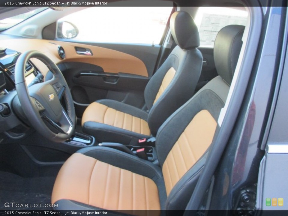 Jet Black/Mojave Interior Front Seat for the 2015 Chevrolet Sonic LTZ Sedan #102051606