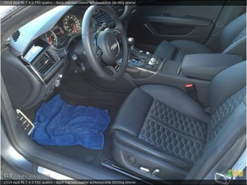 Black Valcona Leather w/Honeycomb Stitching Interior Photo for the 2014 Audi RS 7 4.0 TFSI quattro #102051810