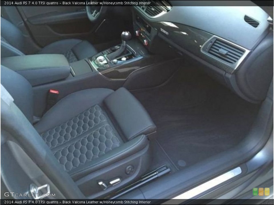 Black Valcona Leather w/Honeycomb Stitching Interior Photo for the 2014 Audi RS 7 4.0 TFSI quattro #102051867