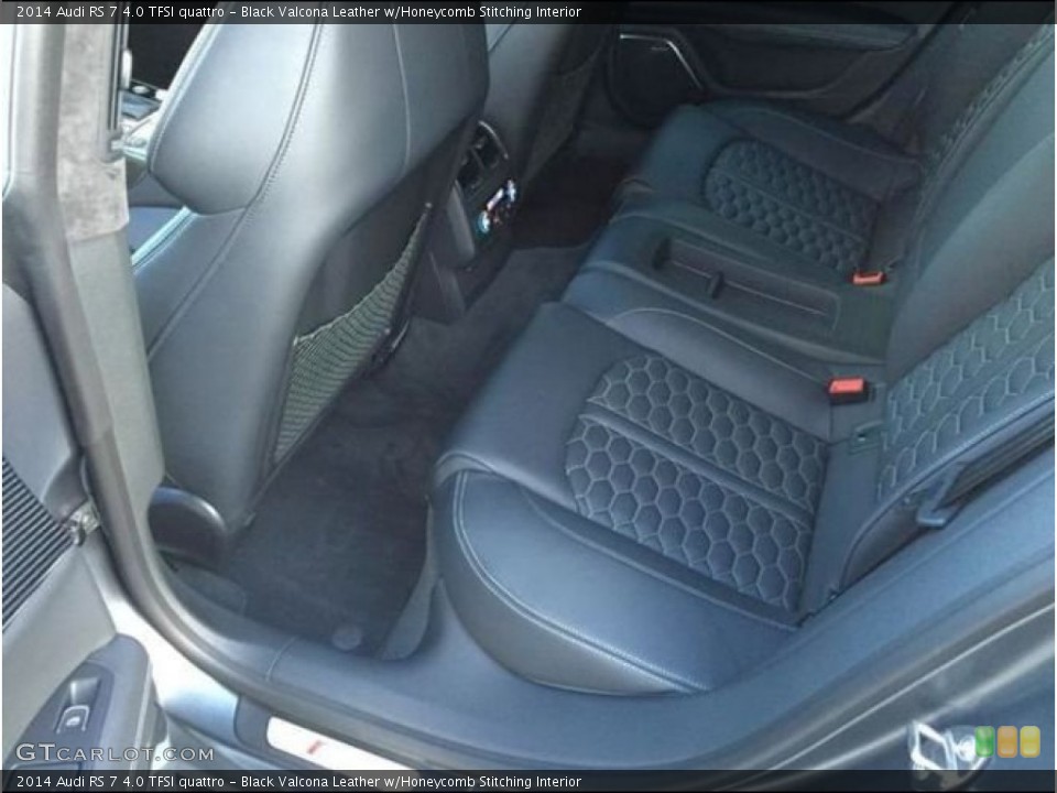 Black Valcona Leather w/Honeycomb Stitching Interior Rear Seat for the 2014 Audi RS 7 4.0 TFSI quattro #102051892